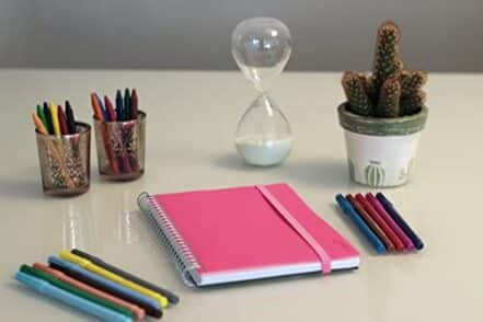 Caderno Escolar 1/4 96 Folhas Rosa Confetti - Webiishop