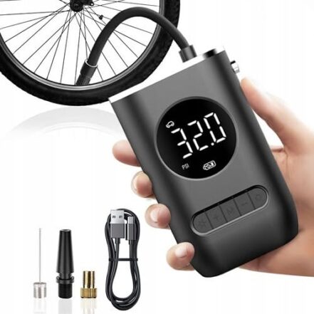 Calibrador Compressor Pneu De Carro Bike Moto Eletrica Portátil Recarregável Bomba de encher Pneu Digital Carro Bike moto Sem Fio - Webiishop