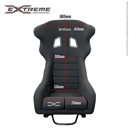 Extreme Simracing Cockpit Simulador Suporte Para Volante P1 Completo Banco Preto - Webiishop