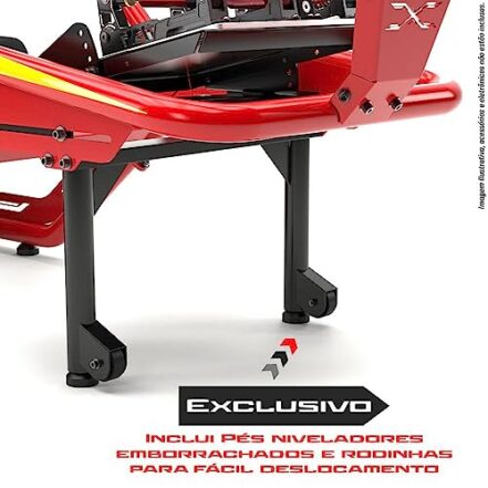 Extreme Simracing Cockpit Suporte Para Volante Fórmula 1 FX1 Completo Vermelho/Amarelo - Webiishop