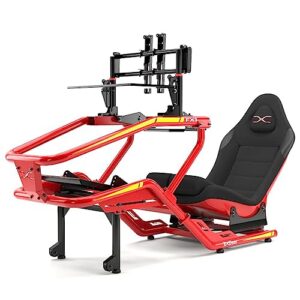 Extreme Simracing Cockpit Suporte Para Volante Formula 1 FX1 Completo VermelhoAmarelo 0