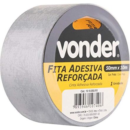 Fita Adesiva Reforçada 50 x 25 M Prata, Vonder VDO2219 - Webiishop