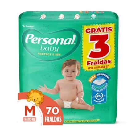 Personal Fralda Protect E Sec M Hiper 70 Unidades - Webiishop