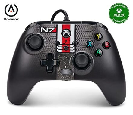 PowerA Enhanced Wired Controller for Xbox Series X|S – Mass Effect N7 - Webiishop