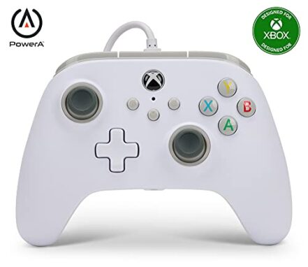 PowerA Wired Controller for Xbox Series X|S - White, gamepad, wired video game controller, gaming controller, works with Xbox One - Xbox Series X - Webiishop