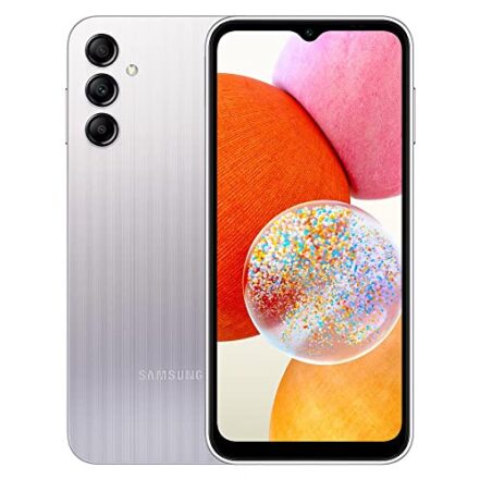 Samsung Galaxy A14 128GB 4G Wi-Fi Tela 6.6'' Dual Chip 4GB RAM Câmera Tripla de até 50MP + Selfie 13MP Bateria de 5000mAh - Prata - Webiishop