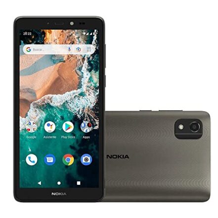 Smartphone Nokia C2 2nd Edition 4G 64 GB Tela 5,7" Câmera com IA Android Desbloqueio Facial + Capa/Película/Fone/Carregador - Cinza - NK109 - Webiishop