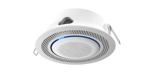 Suporte Apoio Stand Teto de Embutir Splin para Smart Home Amazon Alexa Speaker Echo Dot 3 e Google Nest Mini - Acabamento em Acrílico, fechamento ajustável por rosca - Modelo Clássico 2023 (branco) - Webiishop