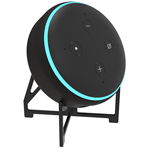 Suporte de Mesa Bancada Compatível com Alexa Echo Dot 3 ou Google Home Mini Nest Bancada Piscina - Alto Falante Inteligente - Preto - Webiishop