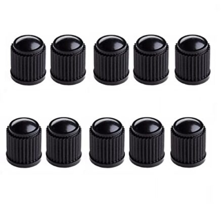 Tampa Válvula Bico Pneu Preto Carro Moto Plástico - Kit com 10 unidades - Webiishop