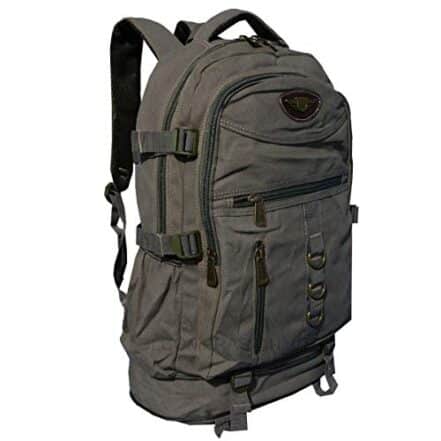 Mochila Camping Em Lona 50 Litros Motoqueiro Viagem Trilha,acampamentos sport lazer (Verde oliva) - Webiishop