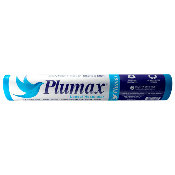 Lençol de Papel Hospitalar Plumax Extra Branco 50cm Rolo 50m - Imagem 3